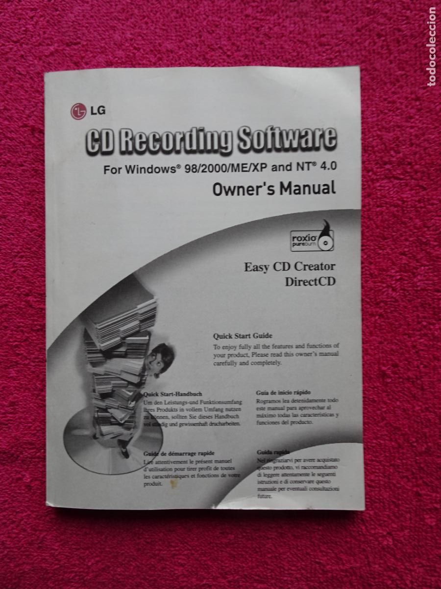 Libros de segunda mano: manual de uso easy cd creator directcd roxio de LG windows 98/2000/me/xp nt 4.0 - Foto 1
