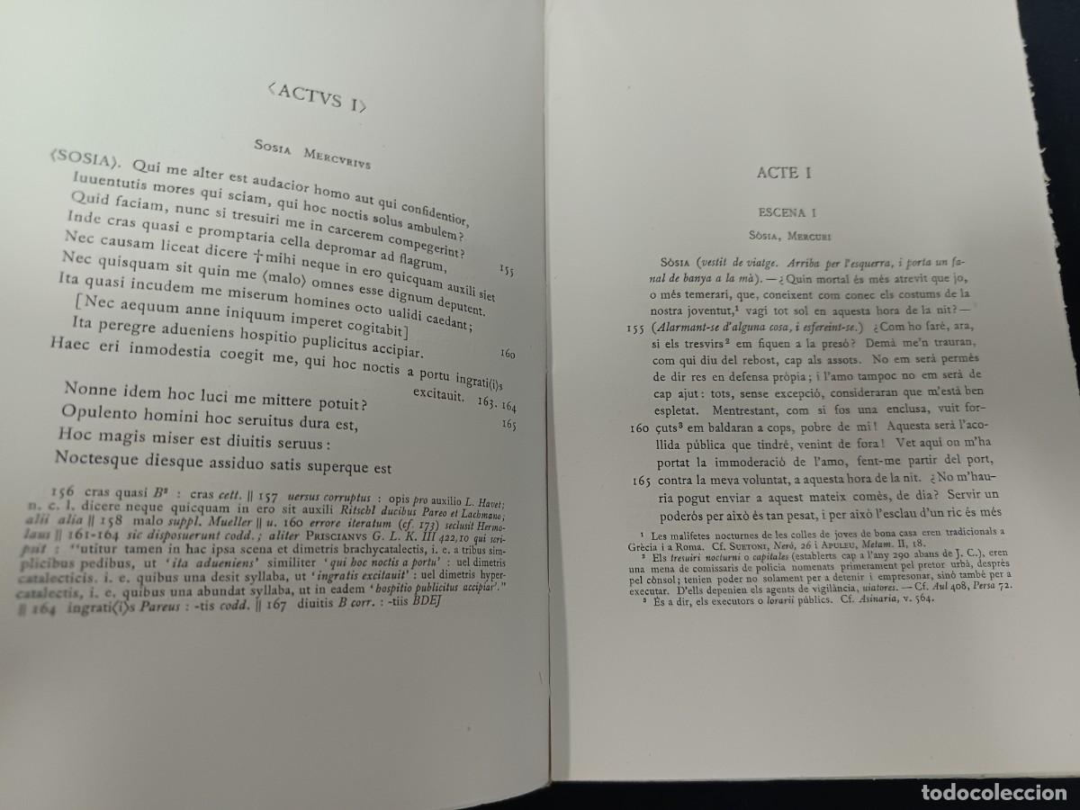 Libros de segunda mano: libro. PLAUTE. COM&Egrave;DIES, VOL 1. FUNDACI&Oacute; BERNAT METGE. - Foto 2