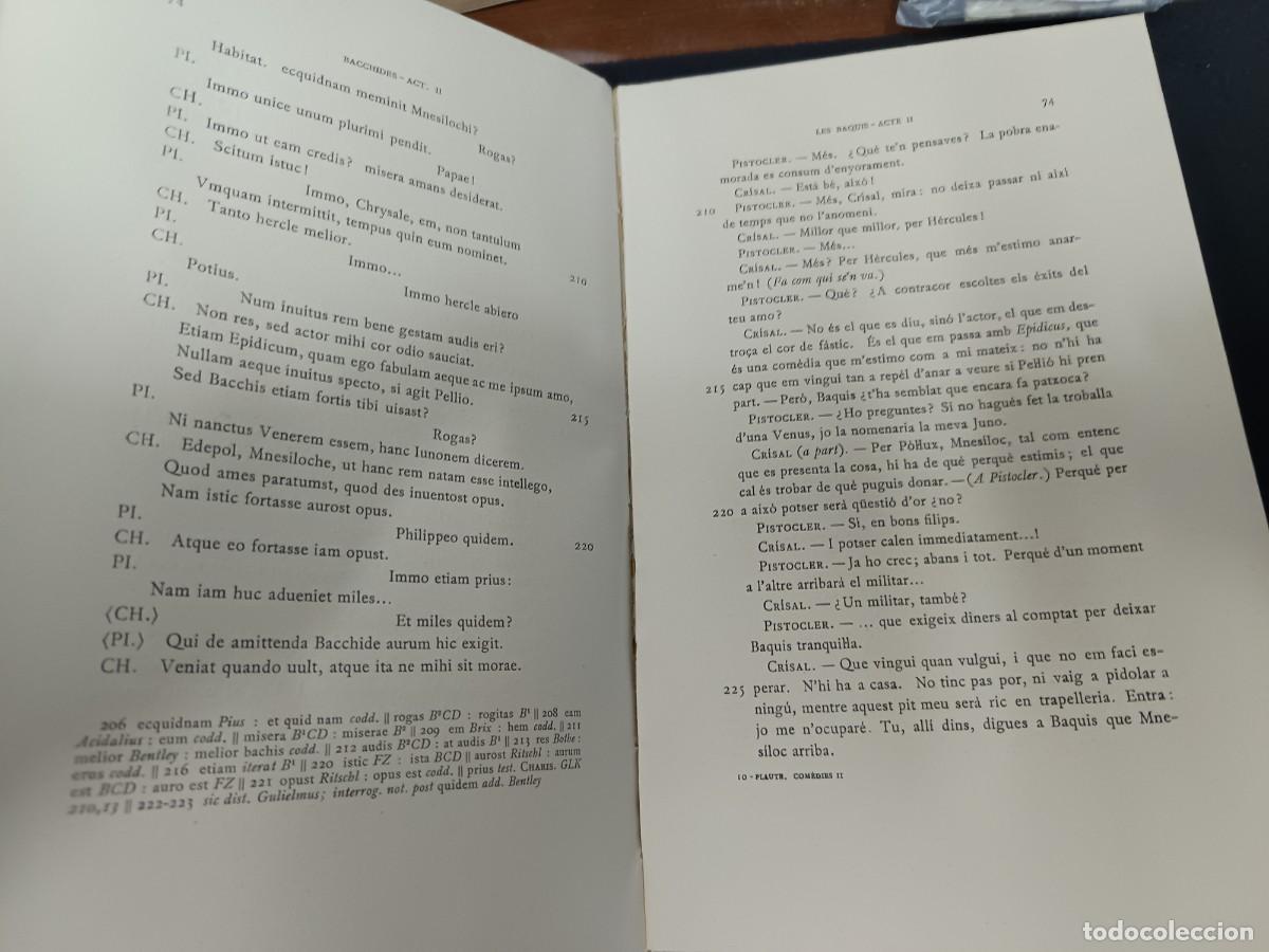 Libros de segunda mano: libro. PLAUTE. COM&Egrave;DIES, VOL 2. FUNDACI&Oacute; BERNAT METGE. - Foto 1