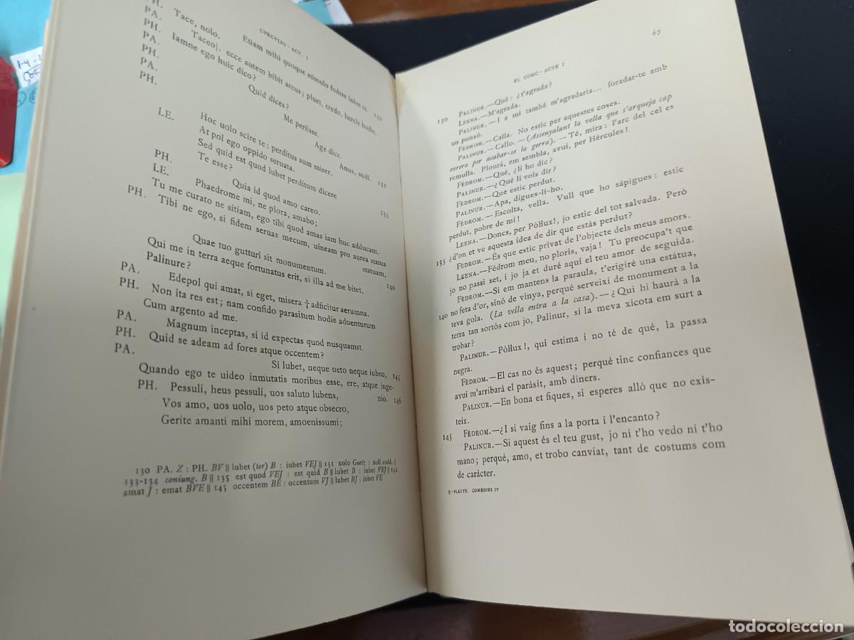 Libros de segunda mano: libro. PLAUTE. COM&Egrave;DIES, VOL 4. FUNDACI&Oacute; BERNAT METGE. - Foto 2