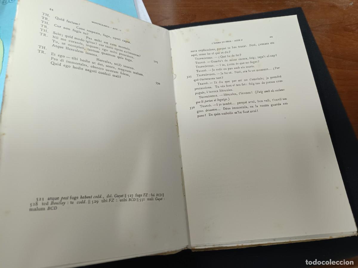 Libros de segunda mano: libro. PLAUTE. COM&Egrave;DIES, VOL 7. FUNDACI&Oacute; BERNAT METGE. - Foto 2