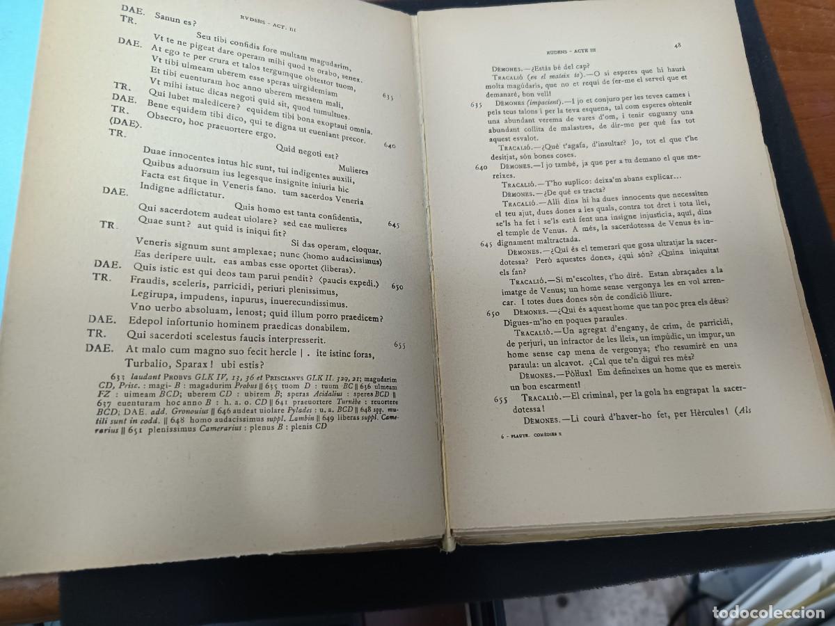 Libros de segunda mano: libro. PLAUTE. COM&Egrave;DIES, VOL X. FUNDACI&Oacute; BERNAT METGE. - Foto 2