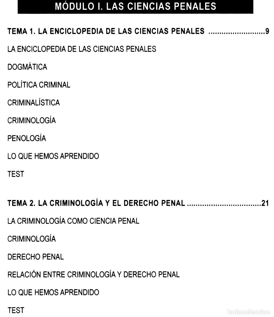 Libros de segunda mano: CRIMINOLOGIA. MANUAL. EDITORIAL CEP. - Foto 5