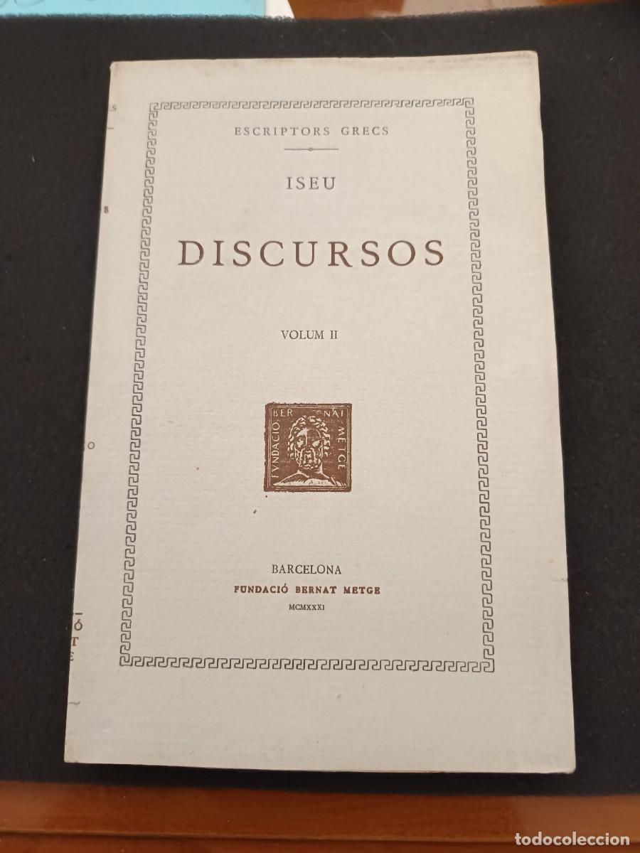 Libros de segunda mano: libro. IS&Ograve;CRATES. DISCURSOS. VOL. II. FUNDACI&Oacute; BERNAT METGE. - Foto 1