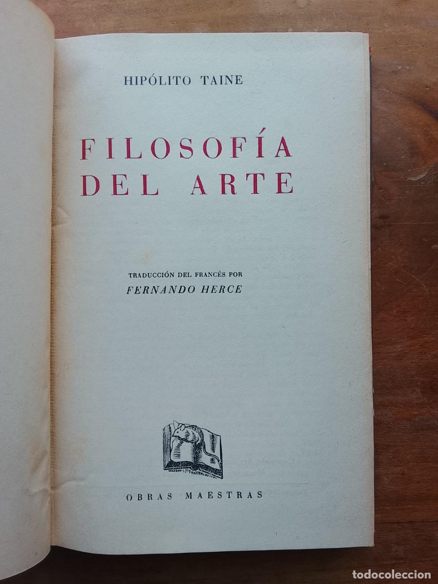 Libros de segunda mano: Taine, filosof&iacute;a del arte - Foto 4