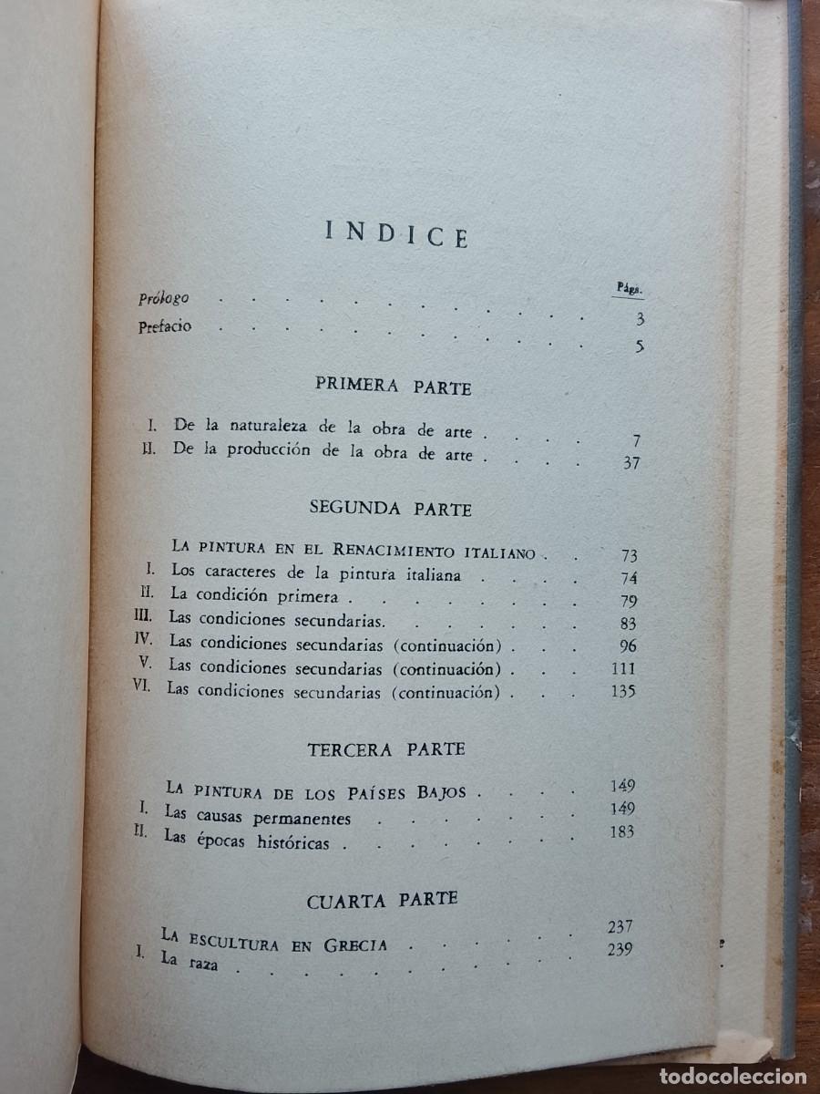 Libros de segunda mano: Taine, filosof&iacute;a del arte - Foto 5