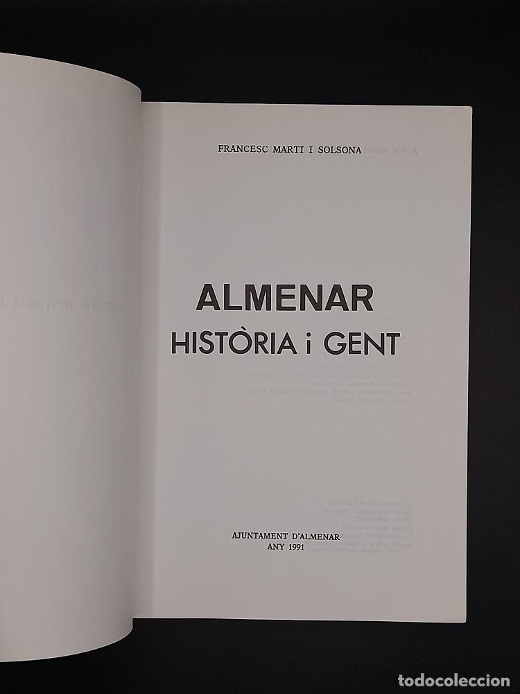 Libros de segunda mano: Almenar - Hist&ograve;ria i gent - Foto 2