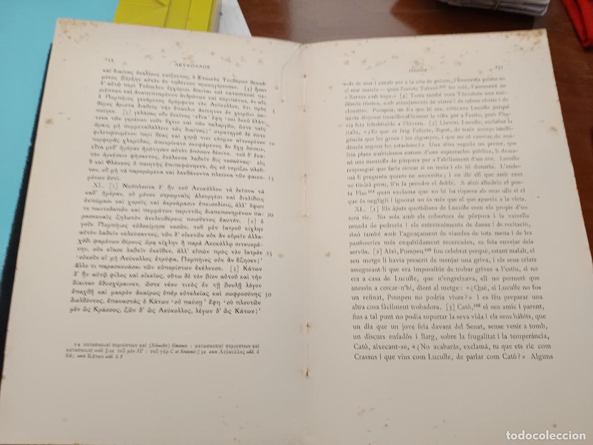 Libros de segunda mano: libro. PLUTARC. VIDES PARALLELES. VOL III. FUNDACI&Oacute; BERNAT METGE. - Foto 3