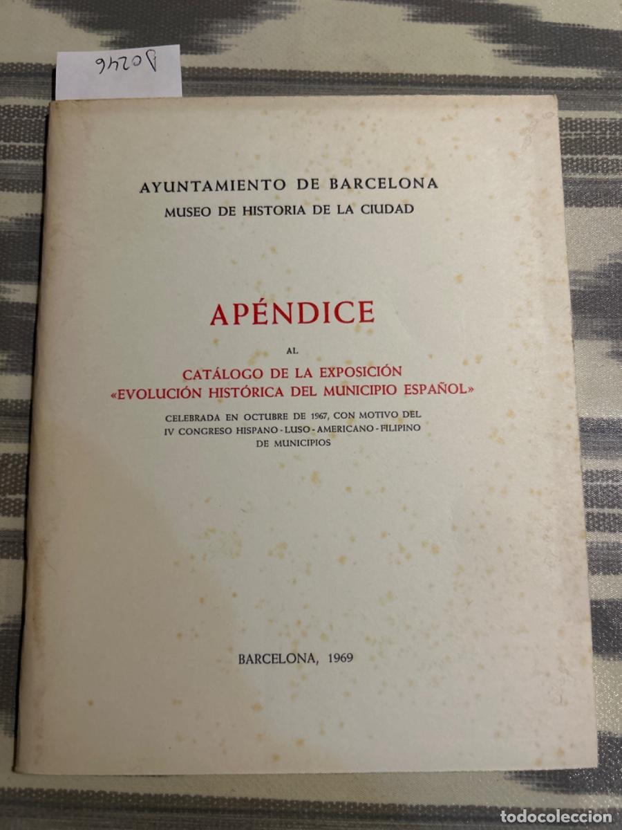Libros de segunda mano: APENDICE AL CATALOGO DE LA EXPOSICION &rdquo;EVOLUCION HISTORICA DEL MUNICIPIO ESPA&Ntilde;OL&rdquo;, 1969