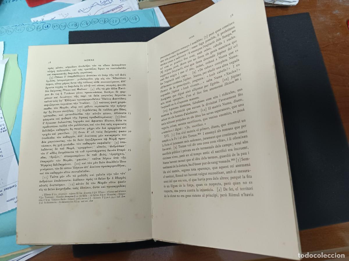 Libros de segunda mano: libro. PLUTARC. VIDES PARALLELES. VOL XIII. FUNDACI&Oacute; BERNAT METGE. - Foto 3