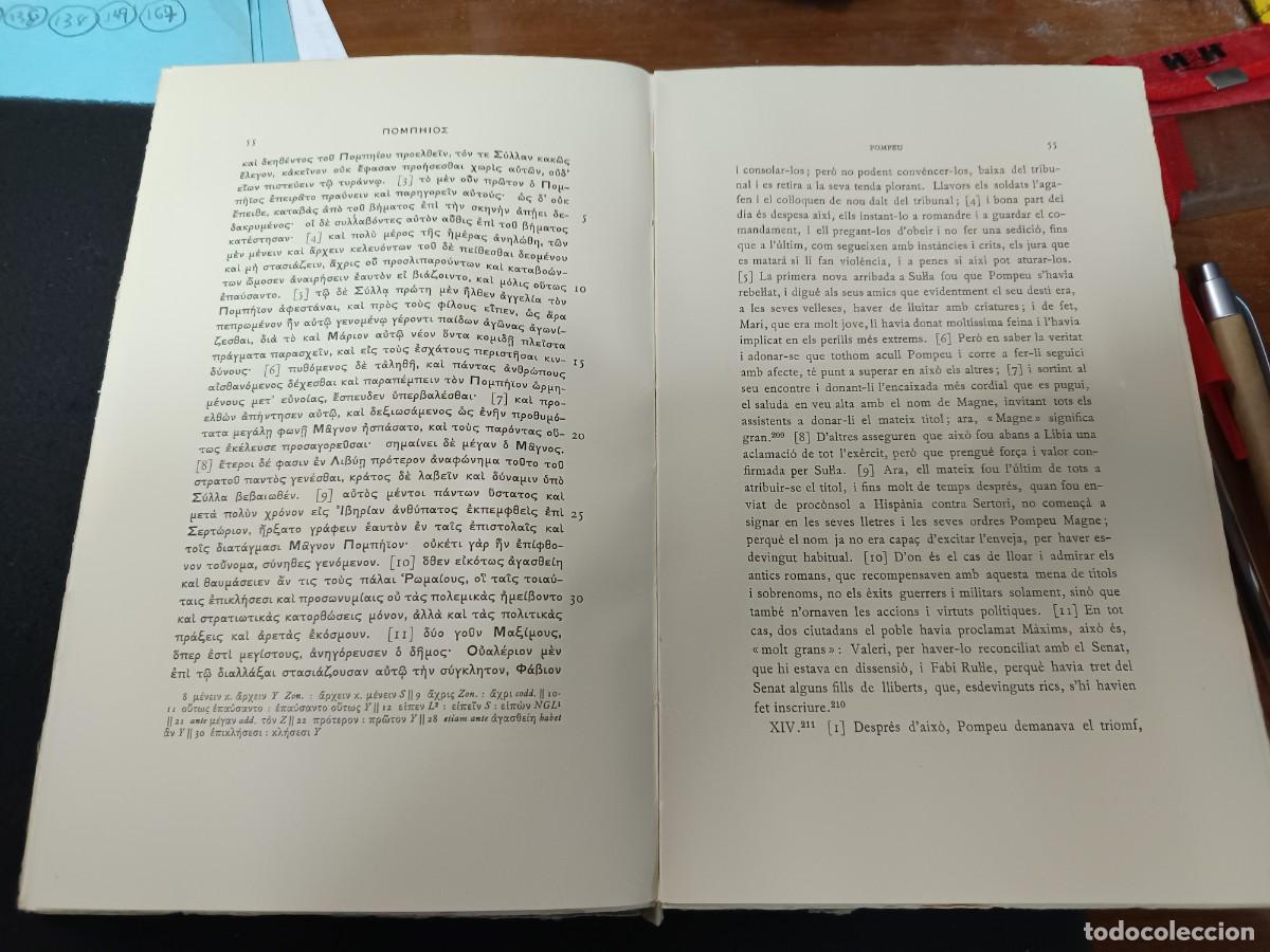 Libros de segunda mano: libro. PLUTARC. VIDES PARALLELES. VOL XIV. FUNDACI&Oacute; BERNAT METGE. - Foto 3