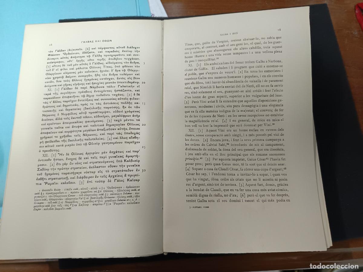 Libros de segunda mano: libro. PLUTARC. VIDES PARALLELES. VOL XV. FUNDACI&Oacute; BERNAT METGE. - Foto 2
