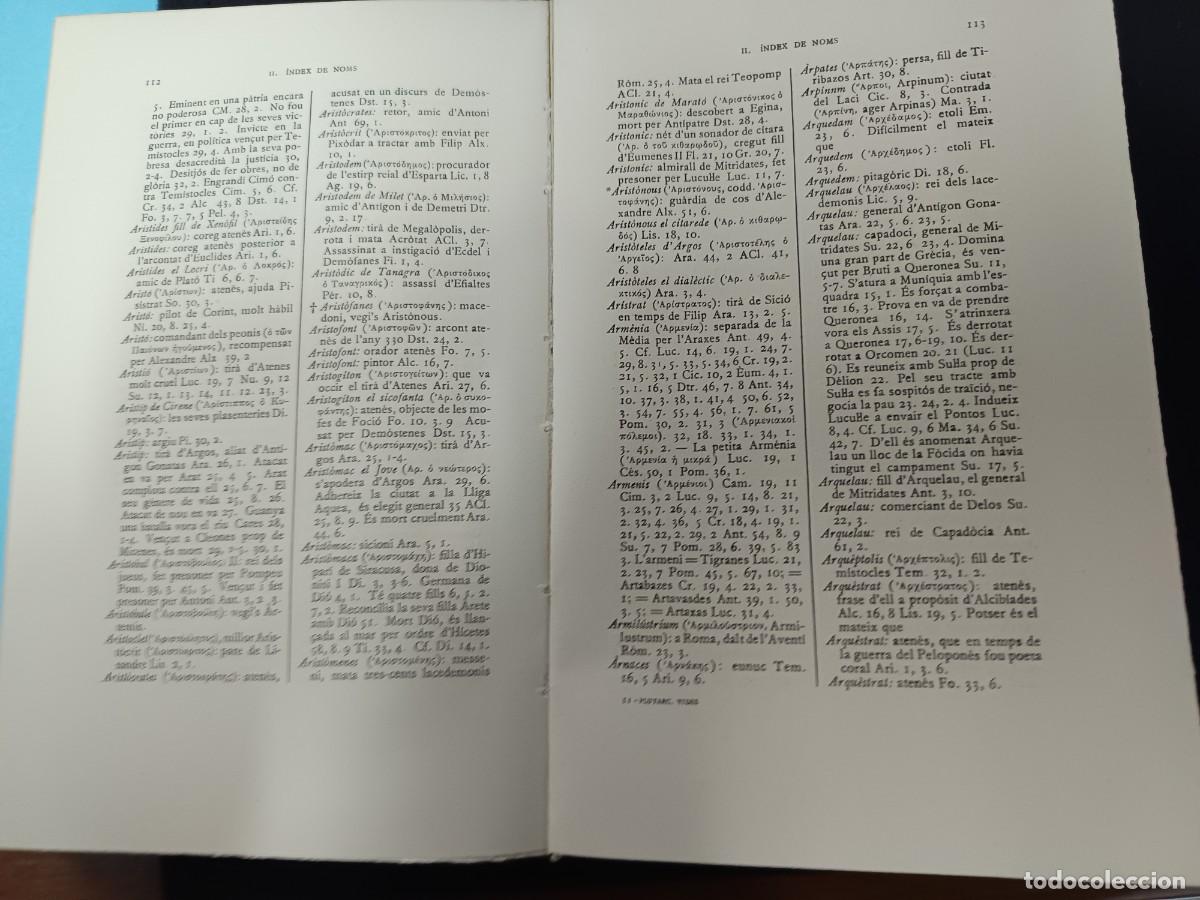 Libros de segunda mano: libro. PLUTARC. VIDES PARALLELES. VOL XV. FUNDACI&Oacute; BERNAT METGE. - Foto 3