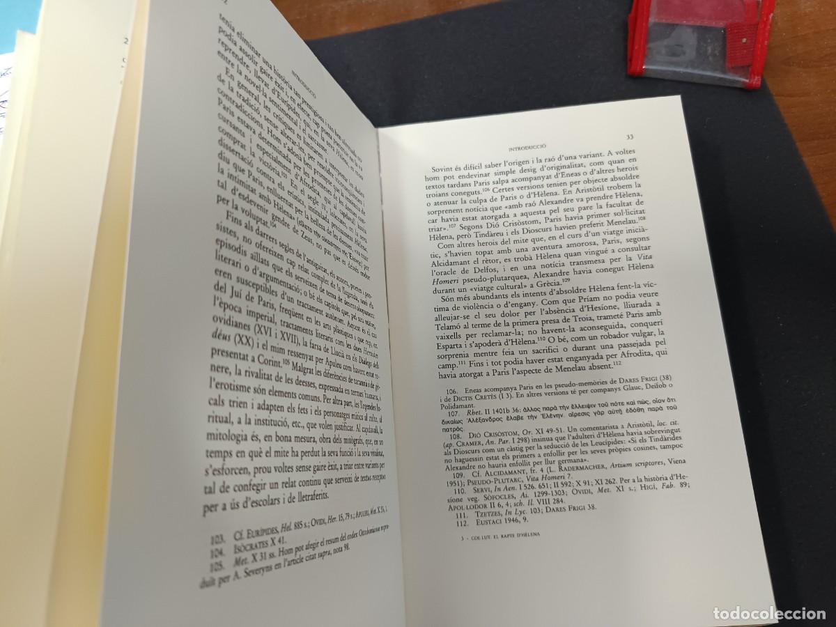 Libros de segunda mano: libro. COL&middot;LUT. EL RAPTE DH&Egrave;LENA. FUNDACI&Oacute; BERNAT METGE. - Foto 2