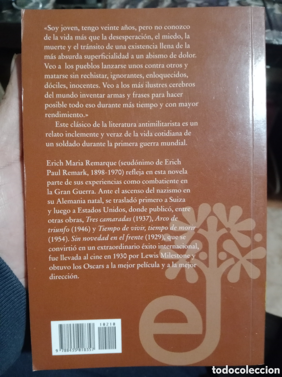 Libros de segunda mano: Sin novedad en el frente Erich Mar&iacute;a Remarque - Foto 2