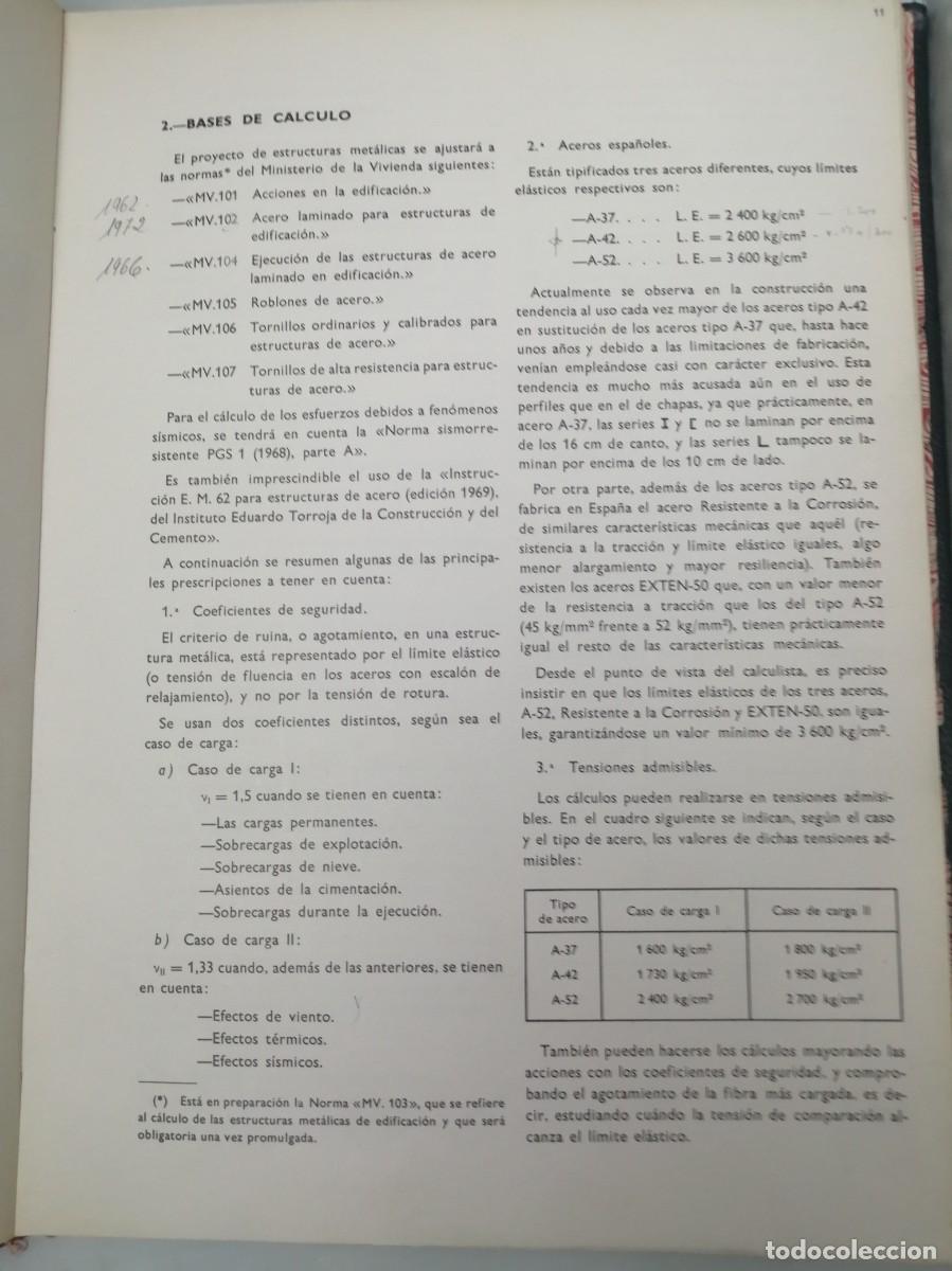 Libros de segunda mano: Estructuras met&aacute;licas de edificios (Retapado tapa dura) - Foto 5