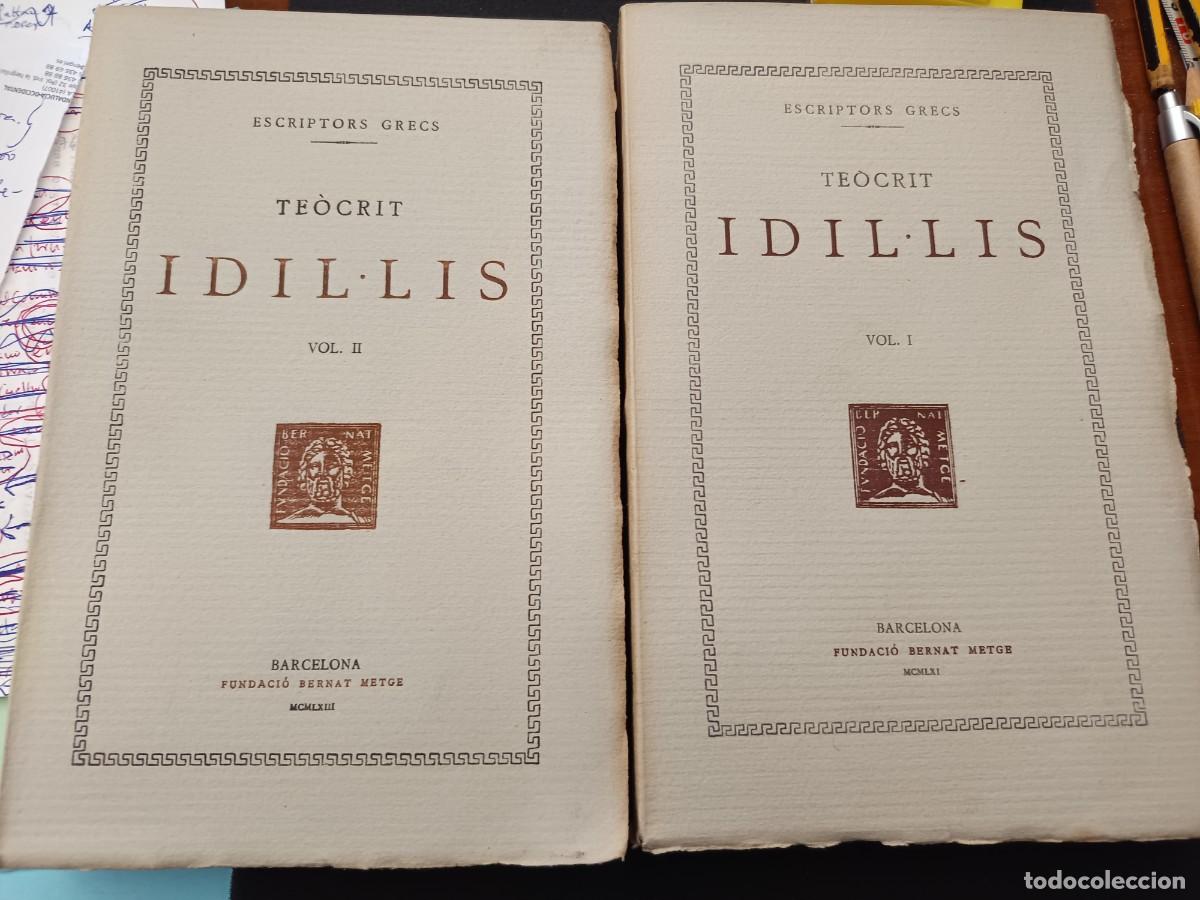 Libros de segunda mano: libro. TE&Ograve;CRIT. IDIL&middot;LIS. VOL 1 Y 2 (COMPLETO). FUNDACI&Oacute; BERNAT METGE. - Foto 1