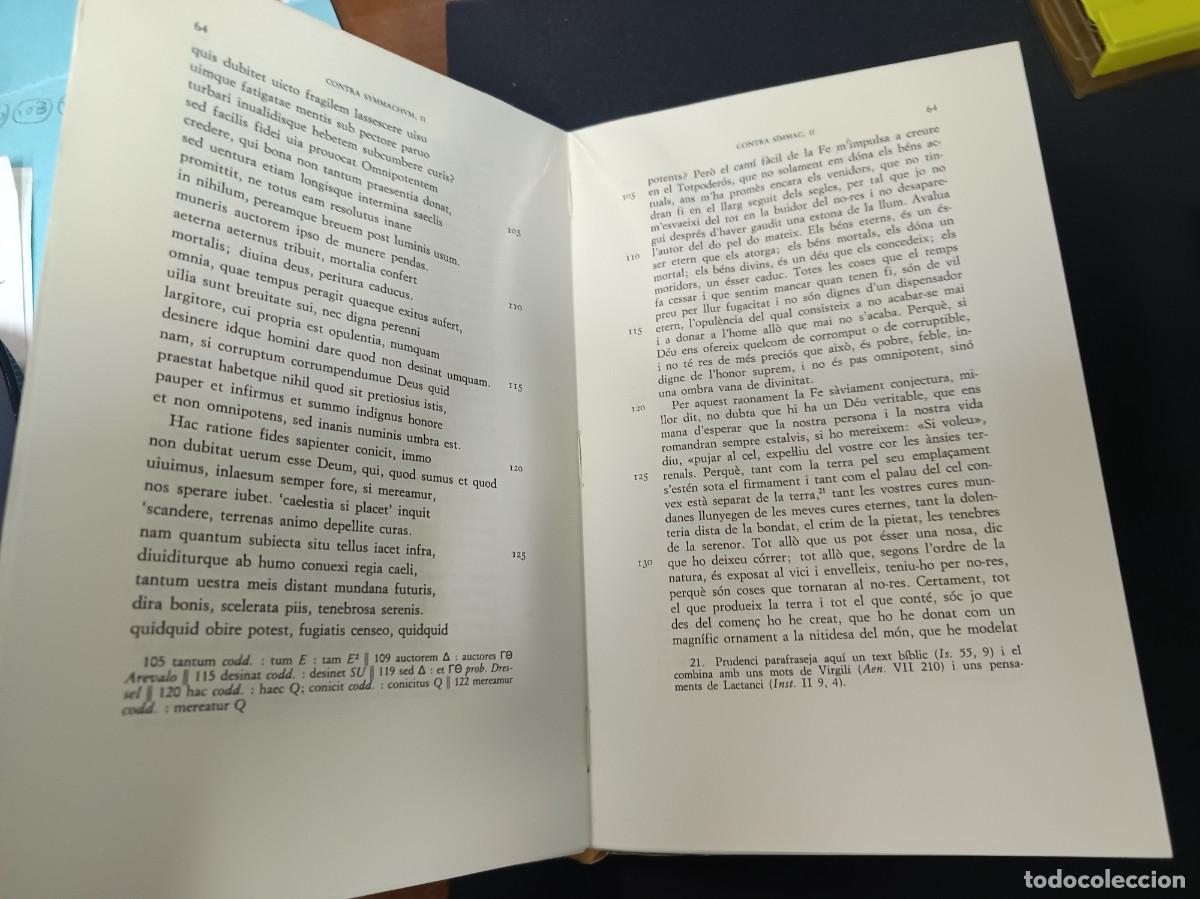Libros de segunda mano: libro. PRUDENCI. CONTRA S&Iacute;MMAC. FUNDACI&Oacute; BERNAT METGE. - Foto 2