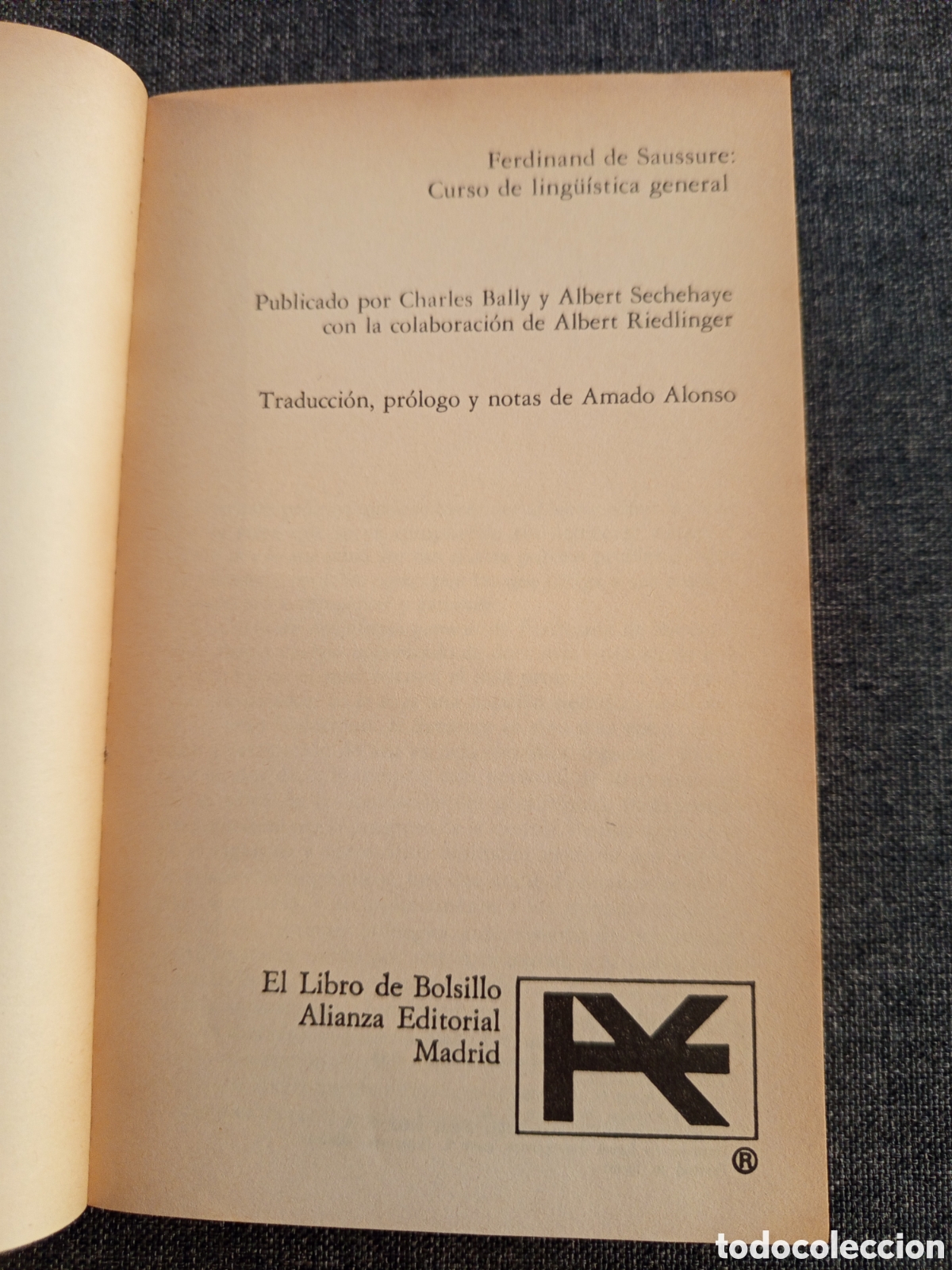 Libros de segunda mano: CURSO DE LINGUISTICA GENERAL (FERDINAND DE SAUSSURE) - Foto 2