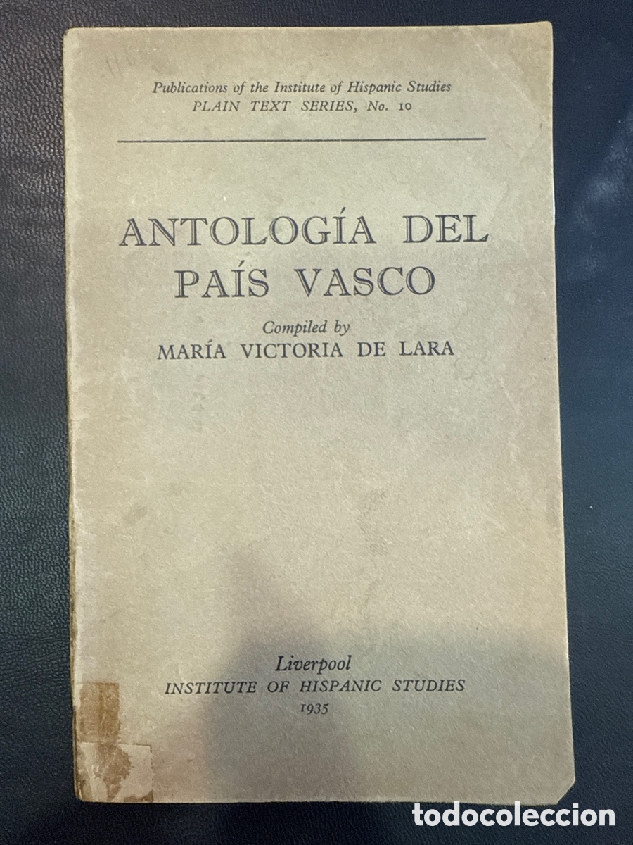 Libri di seconda mano: ANTOLOG&Iacute;A del Pa&iacute;s Vasco / compiled by Mar&iacute;a Victoria de Lara