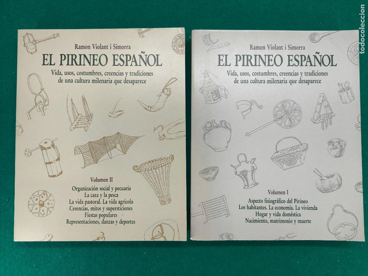 Libros de segunda mano: EL PIRINEO ESPA&Ntilde;OL RAMON VIOLANT i SIMORRA / 1&ordf;ed. 1985-86. Alta Fulla / 2 TOMOS