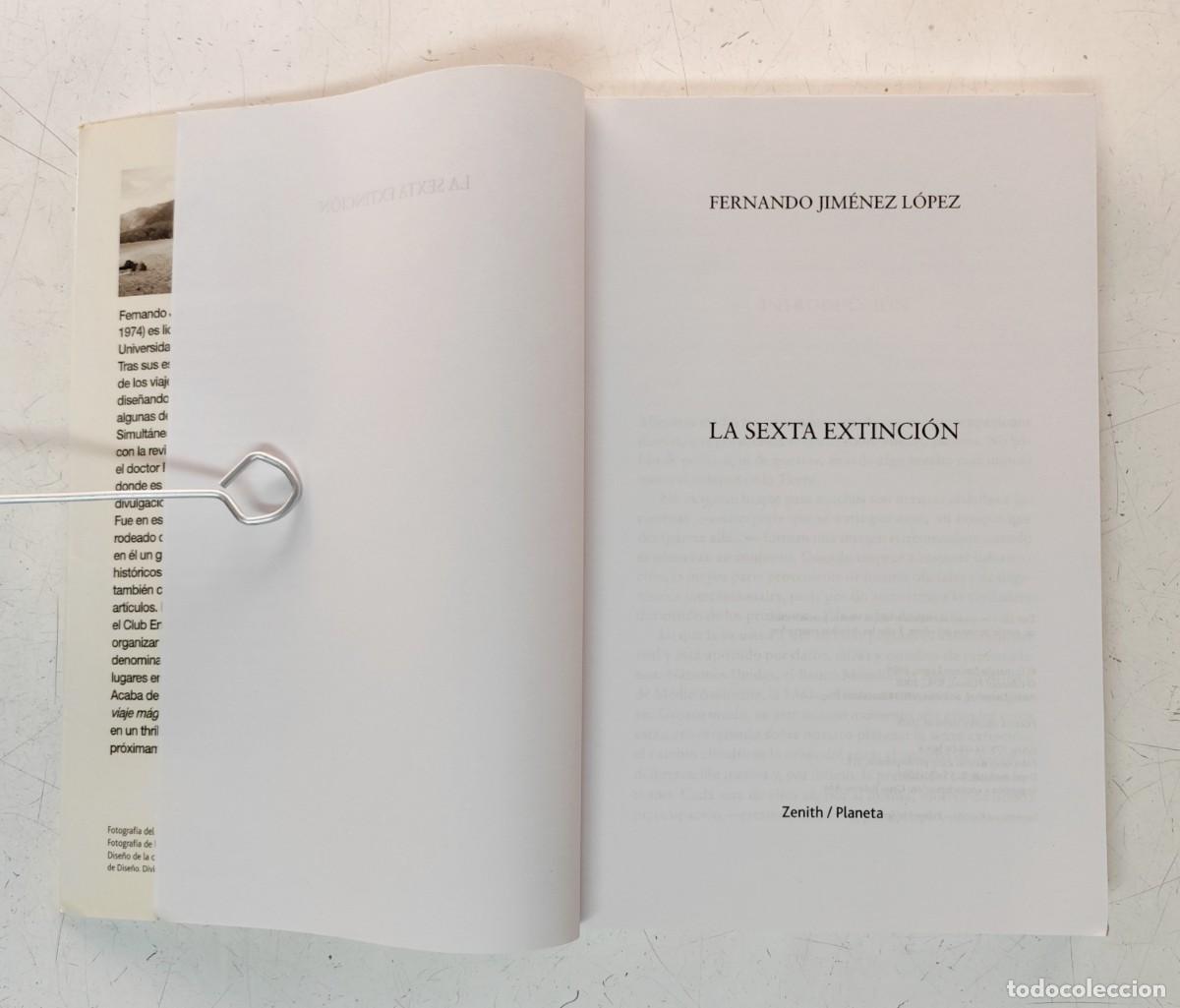 Libros de segunda mano: La sexta extinci&oacute;n. Fernando Jim&eacute;nez L&oacute;pez - Foto 5