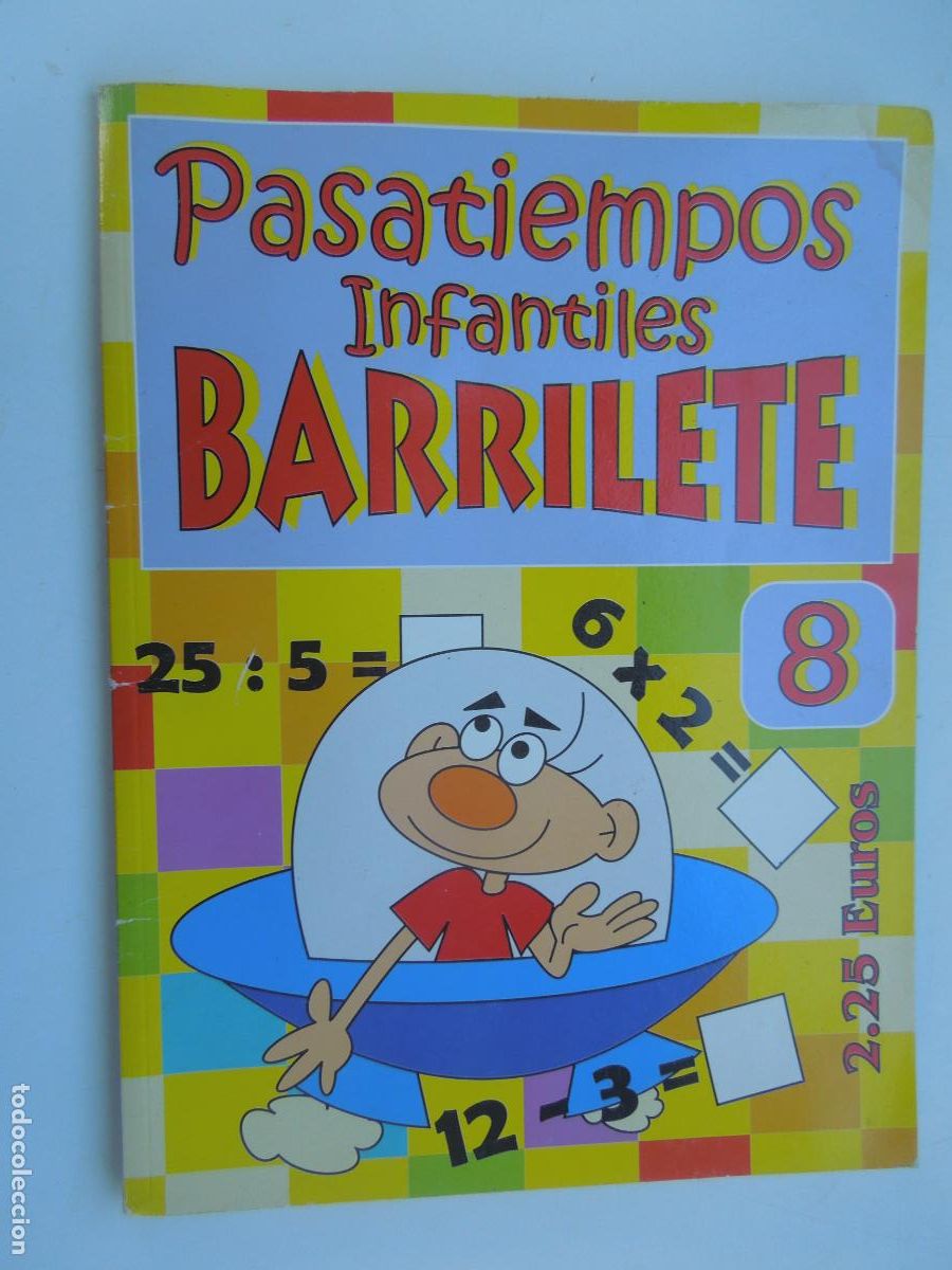 Second hand books: PASATIEMPOS INFANTILES BARRILETE N&ordm; 8 CON SOLUCIONES EN PAGINA FINAL - 1998 -32 PAGINAS