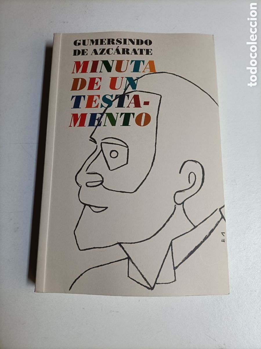 Libros de segunda mano: Minuta de un testamento Gumersindo de Azc&aacute;rate - Foto 1