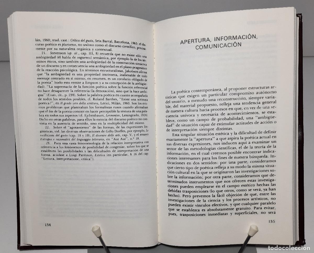 Libros de segunda mano: Obra abierta - Eco, Umberto - Foto 2