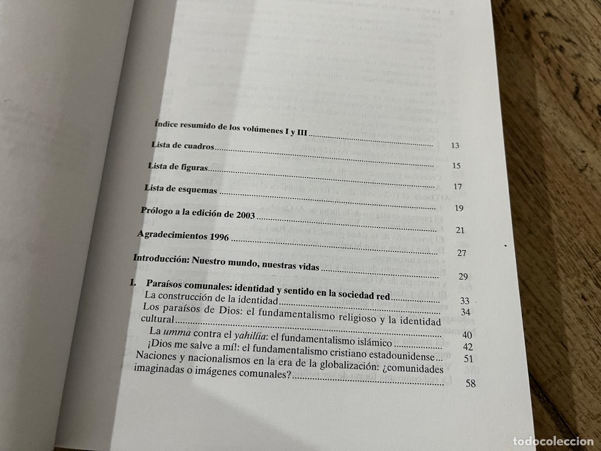 Libros de segunda mano: MANUEL CASTELLS. La era de la informaci&oacute;n. Vol. 2. El poder de la identidad. - Foto 5