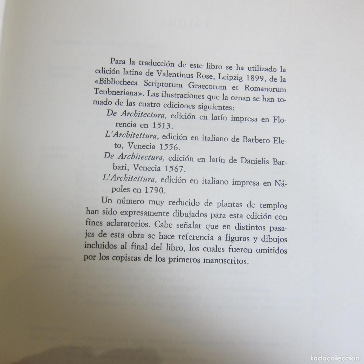 Libros de segunda mano: DE ARCHITECTURA - MARCUS VITRUVIUS (UERT) ARTE HISTORIA - Foto 13