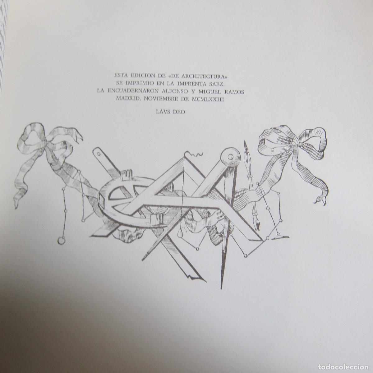Libros de segunda mano: DE ARCHITECTURA - MARCUS VITRUVIUS (UERT) ARTE HISTORIA - Foto 14