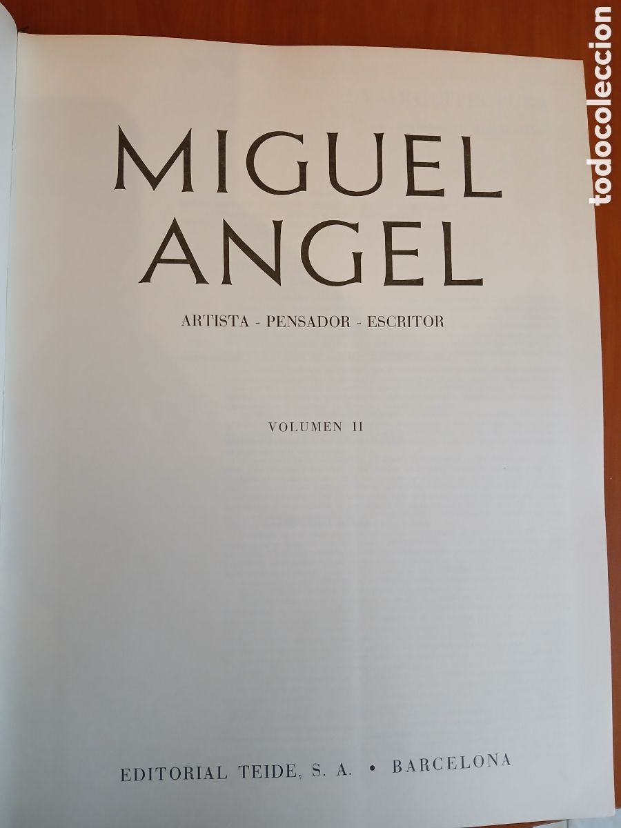 Libros de segunda mano: MIGUEL ANGEL. Editorial Teide. 2 tomos ( Completo ). - Foto 4