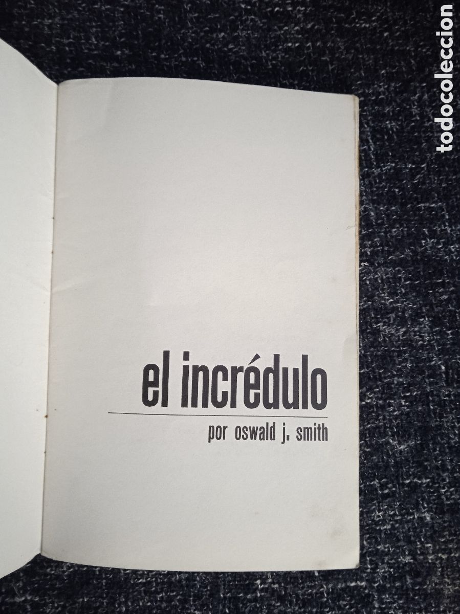 Libros de segunda mano: EL INCREDULO / OSWALD J SMITH - Foto 2