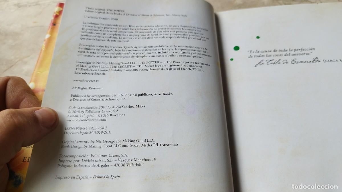 Libros de segunda mano: SECRET EL PODER / RONDA BYRNE / ZUX23 / URANO - Foto 6