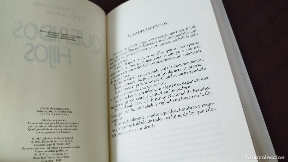 Libros de segunda mano: QUERIDOS HIJOS / CHRISTIANE COLLANGE / ZUX01 / CIRCULO - Foto 7