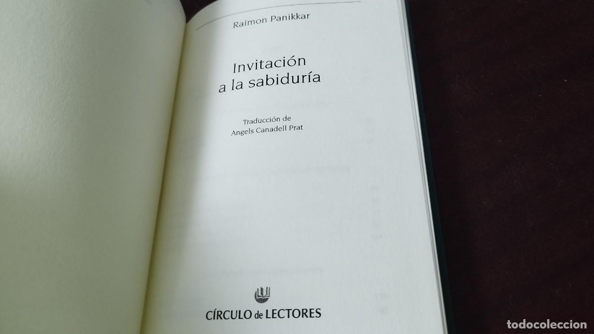 Libros de segunda mano: INVITACION A LA SABIDURIA / RAIMON PANIKKAR / ZUX01 / CIRCULO - Foto 5
