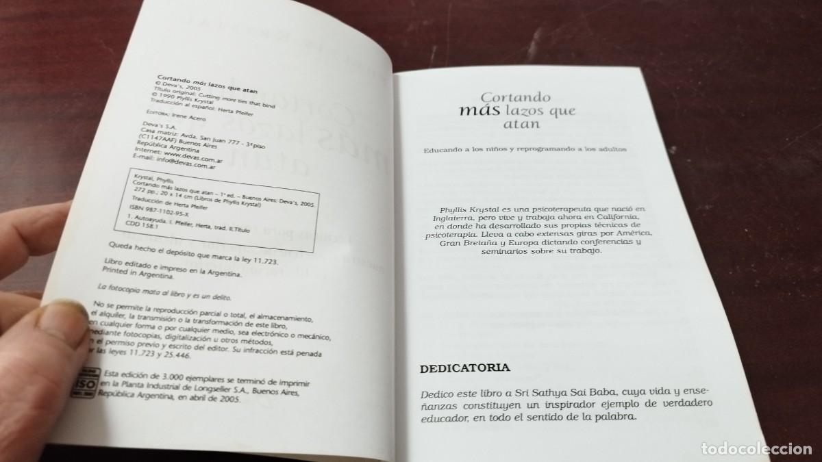 Libros de segunda mano: CORTANDO MAS LAZOS QUE ATAN / PHYLLIS KRYSTAL / ZUX05 / DEVA&acute;S - Foto 7
