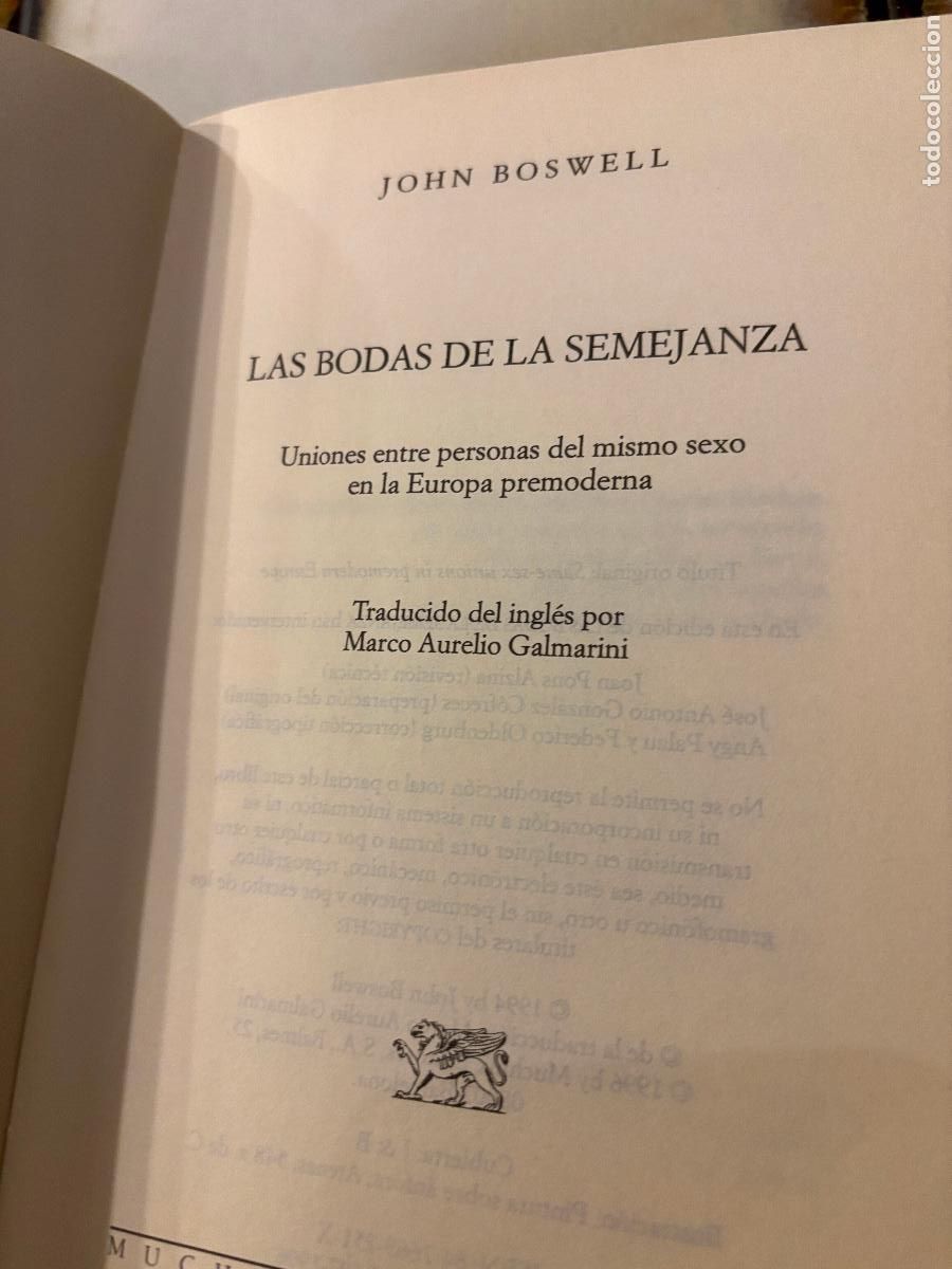 Libros de segunda mano: Las bodas de la semejanza. John Boswell. - Foto 3