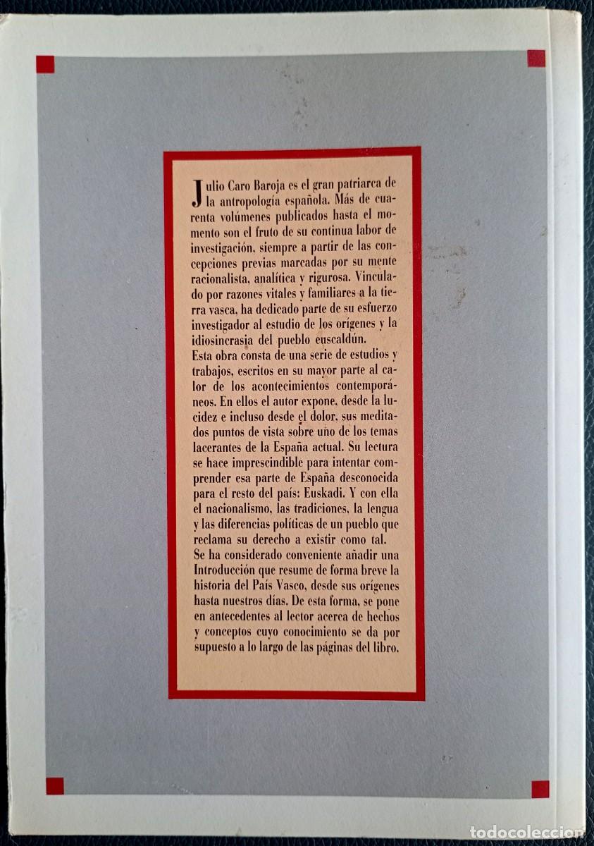 Libros de segunda mano: Julio Caro Baroja . El laberinto vasco - Foto 2