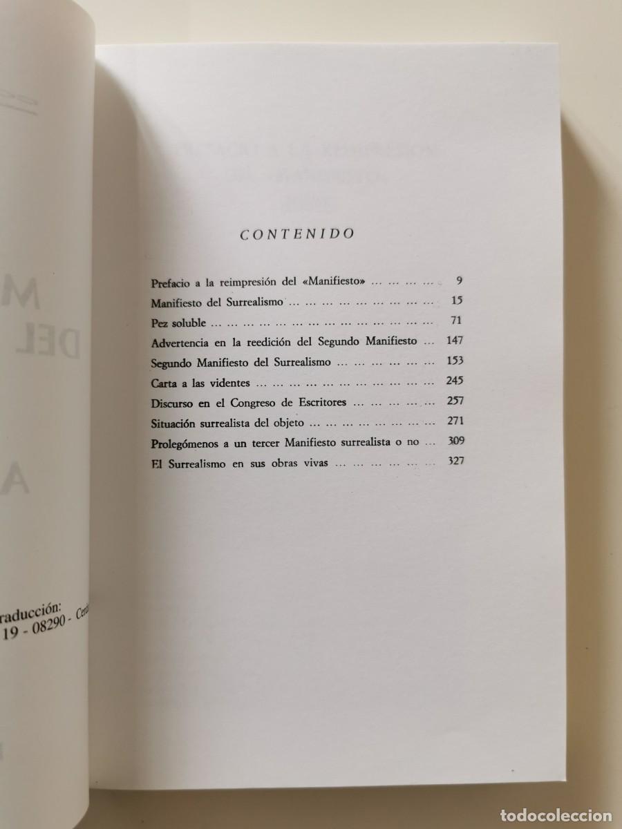 Libros de segunda mano: Andr&eacute; Bret&oacute;n. &rdquo;Manifiestos del surrealismo&rdquo; - Foto 2