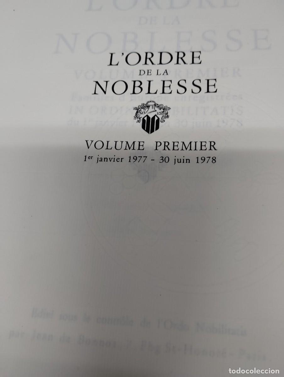Libros de segunda mano: LORDRE DE LA NOBLESSE. 3 VOLUMENES. - Foto 2