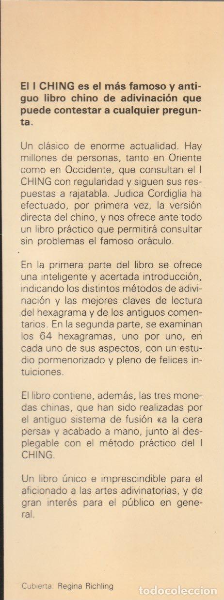 Libros de segunda mano: I Ching : el libro del or&aacute;culo chino / Judica Cordiglia - Foto 2