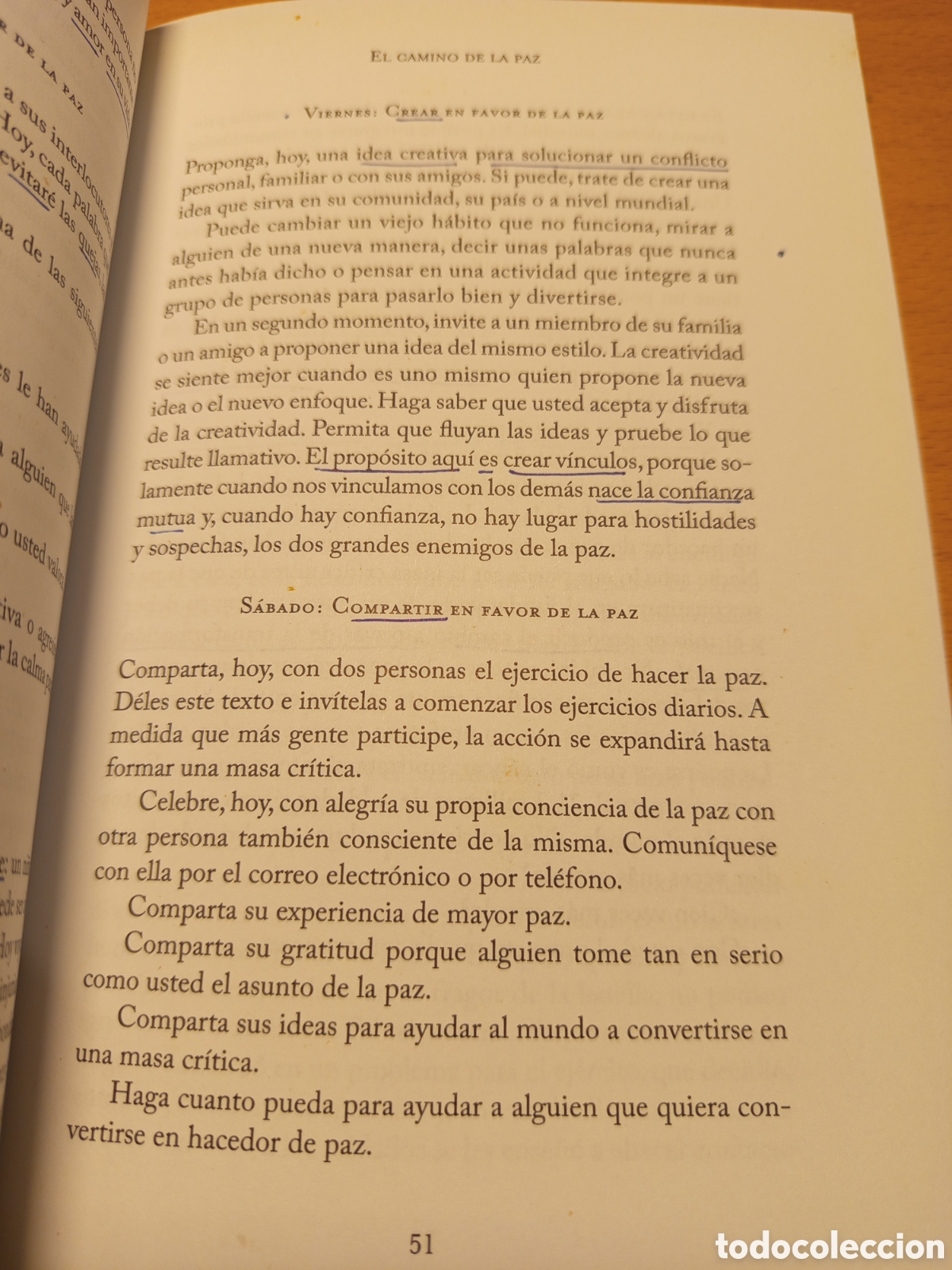 Libros de segunda mano: LA PAZ ES EL CAMINO (DEEPAK CHOPRA) - Foto 6