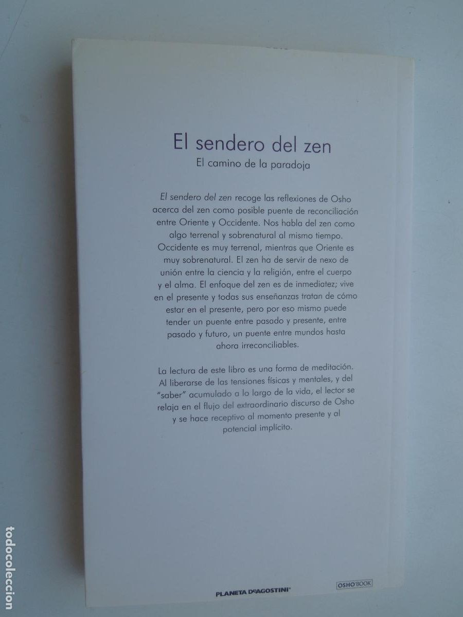 Libros de segunda mano: ELSENDERO DEL ZEN - OSHO - PLANETA DEAGOSTINI 2007. - Foto 2