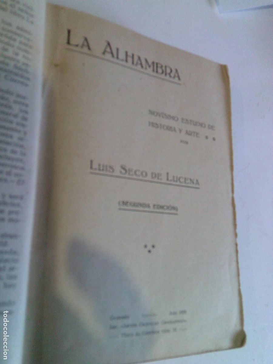 Libros de segunda mano: La Alhambra Luis Seco 1.920 - Foto 4