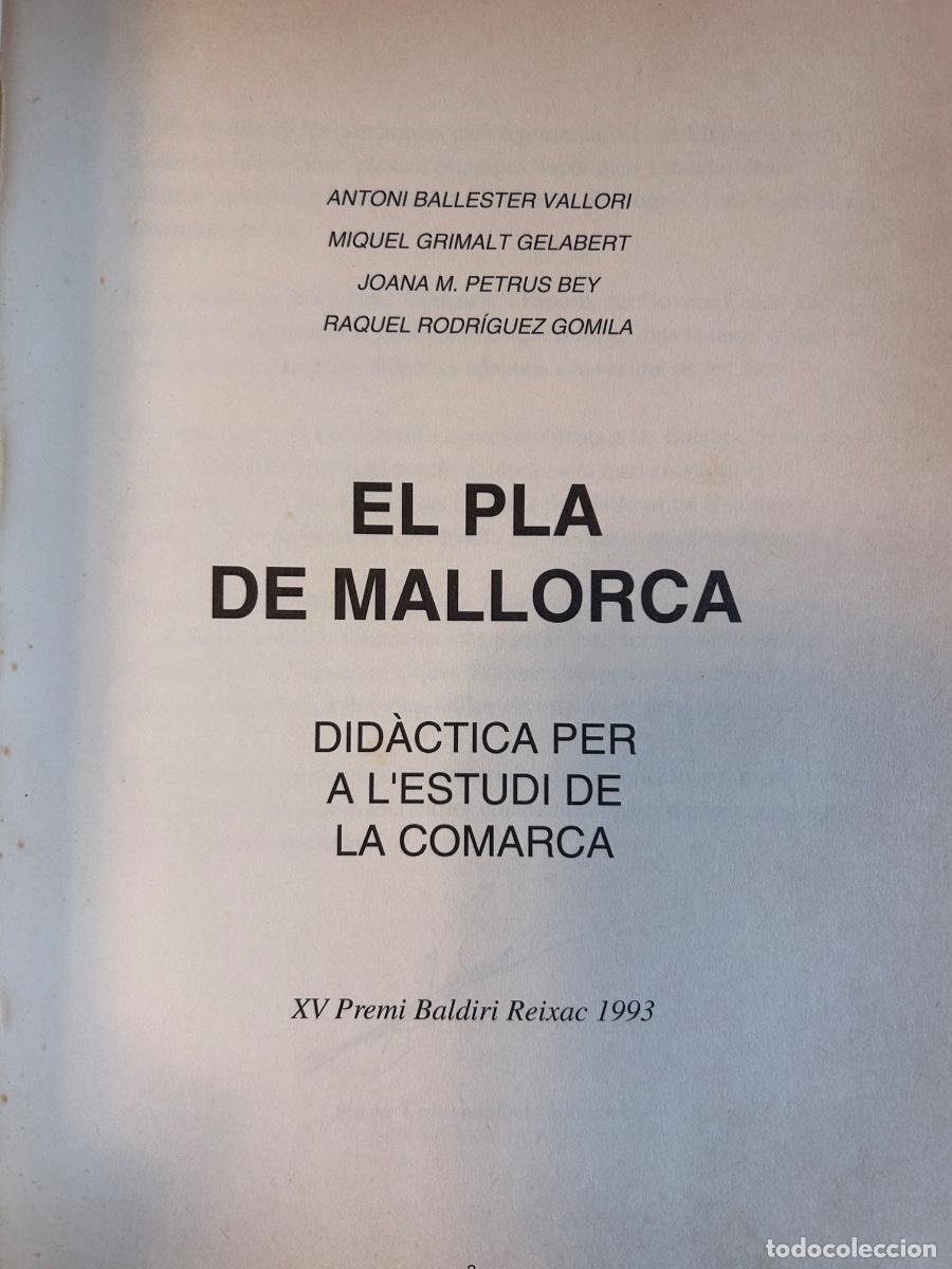 Libros de segunda mano: El Pla de Mallorca. VV.AA. Did&agrave;ctica per a lestudi de la comarca, 1993 - Foto 2