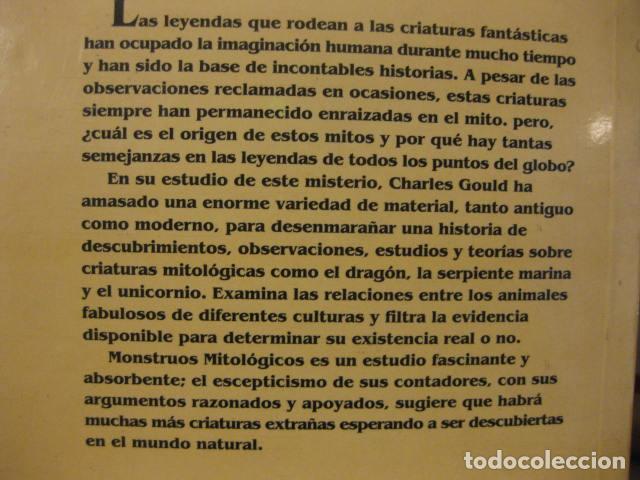 Libros de segunda mano: Monstruos mitol&oacute;gicos (Charles Gould) Mitos y Leyendas, Criptozoolog&iacute;a - Foto 2