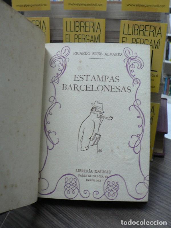 Gebrauchte B&uuml;cher: Estampas barcelonesas - Su&ntilde;e Alvarez, Ricardo - Librer&iacute;a Dalmau - 1943 - Il. Manuel del Arco