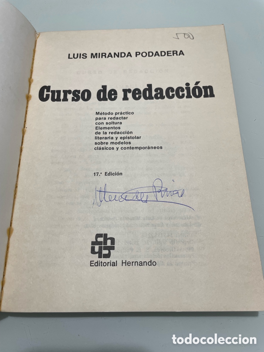 Libros de segunda mano: Curso de redacci&oacute;n. Luis Miranda Podadera. Editorial Hernando. 17&ordf; ed. 1981 - Foto 4